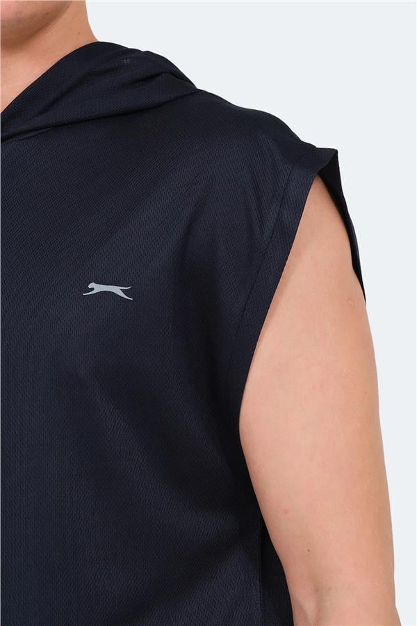 Slazenger Ondına Lacıvert Erkek Kapusonlu Kolsuz Polyester T-Shırt