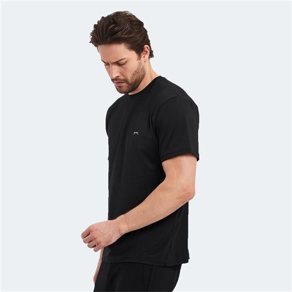 Slazenger Oswın Ktn Sıyah Erkek T-Shırt