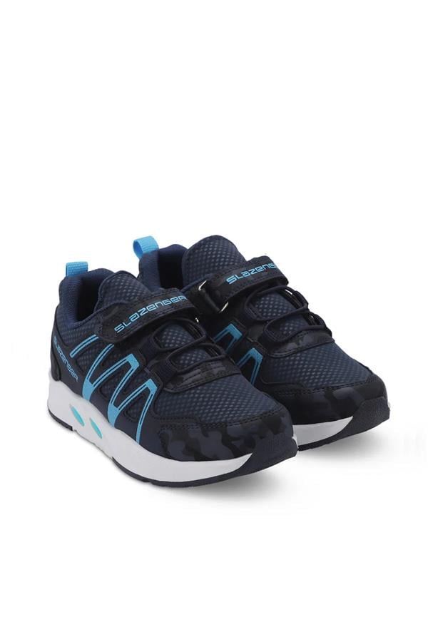 Slazenger Sa23Lf070-400X Lacivert Kamuflaj Filet Erkek Çocuk Elips F Spor Ayakkabı