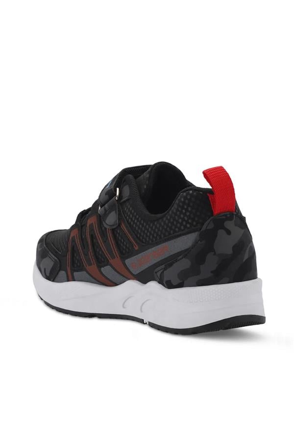 Slazenger Sa23Lf070-500X Siyah Kamuflaj Filet Erkek Çocuk Elips F Spor Ayakkabı