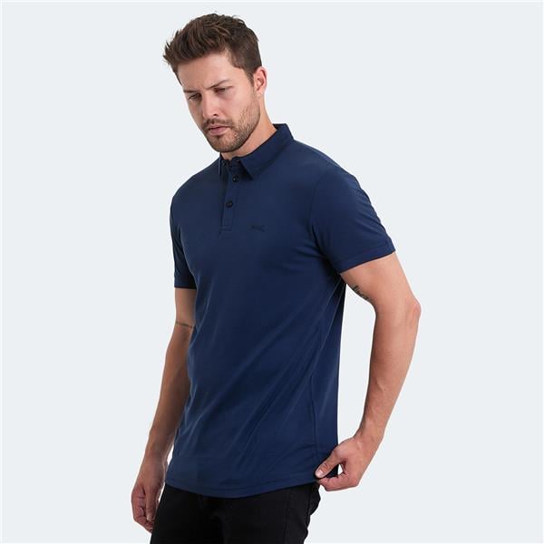 Slazenger St13Te370-400 Kugga Lacivert Erkek Polo Yaka T-Shirt