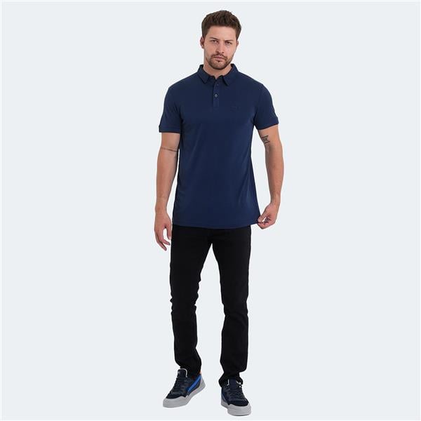 Slazenger St13Te370-400 Kugga Lacivert Erkek Polo Yaka T-Shirt
