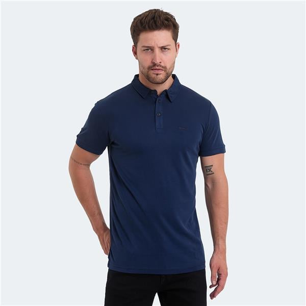 Slazenger St13Te370-400 Kugga Lacivert Erkek Polo Yaka T-Shirt
