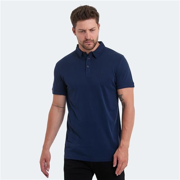 Slazenger St13Te370-400 Kugga Lacivert Erkek Polo Yaka T-Shirt