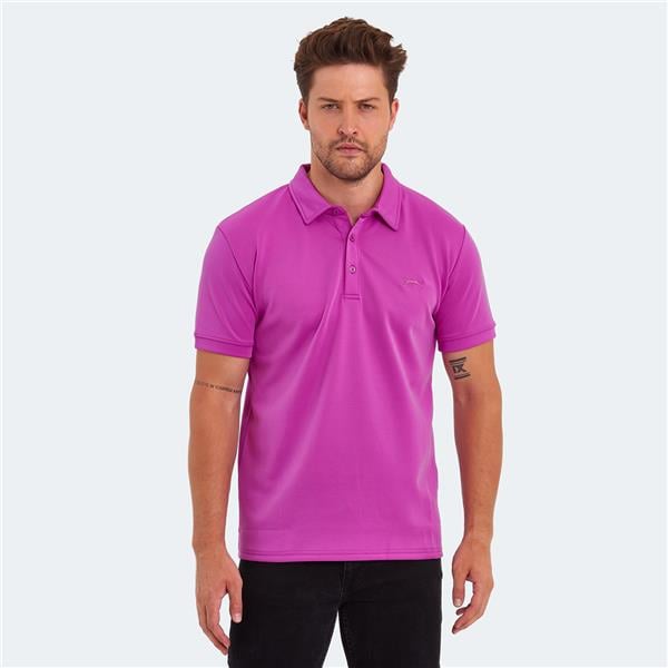 Slazenger St13Te370-680 Kugga Lila Erkek Polo Yaka T-Shirt