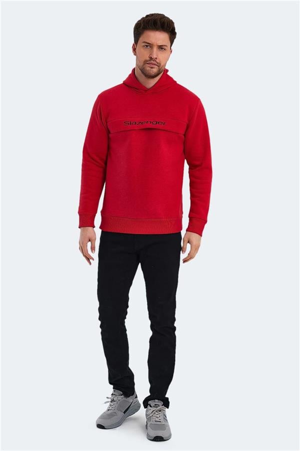 Slazenger St23We038-600 Kırmızı Erkek Kris 3 İplik Sweatshirt