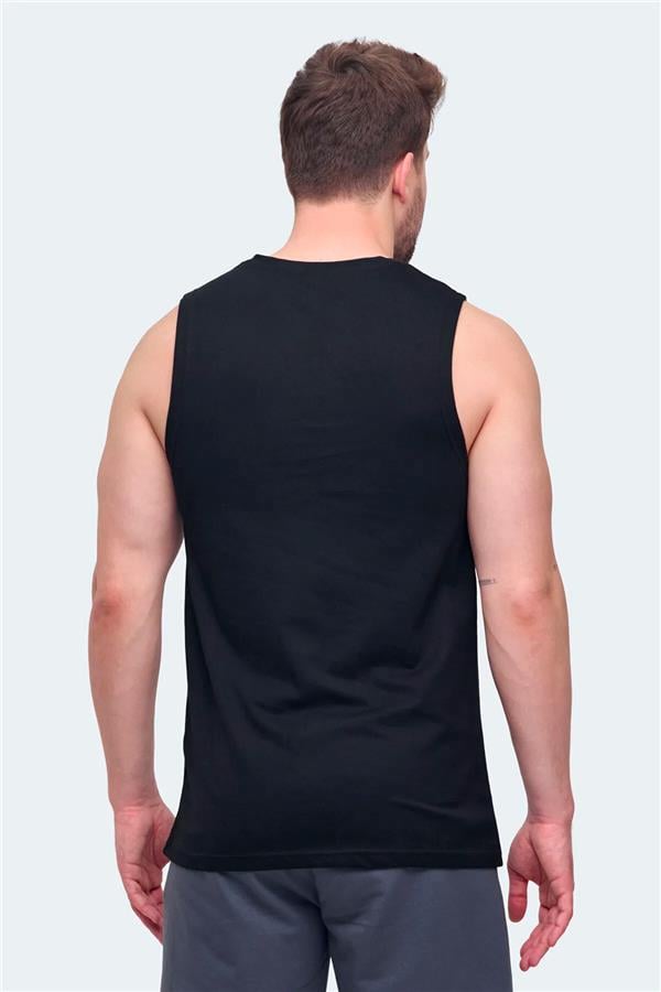 Slazenger Vızon Sıyah Erkek Kolsuz T-Shırt