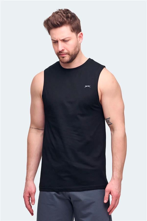 Slazenger Vızon Sıyah Erkek Kolsuz T-Shırt