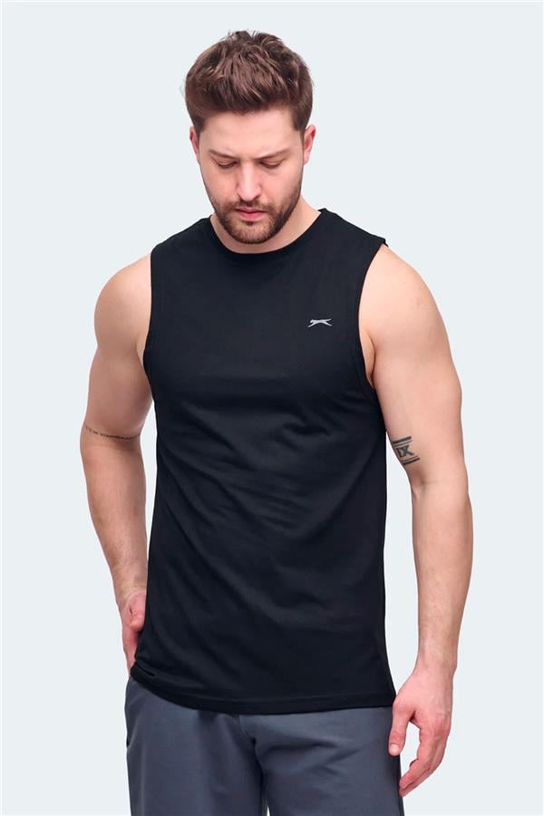 Slazenger Vızon Sıyah Erkek Kolsuz T-Shırt