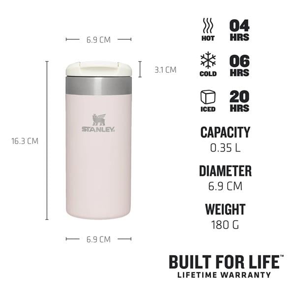 Stanley The Aerolıght Transıt Mug 0.35L / 12Oz Rose Quartz Metallıc