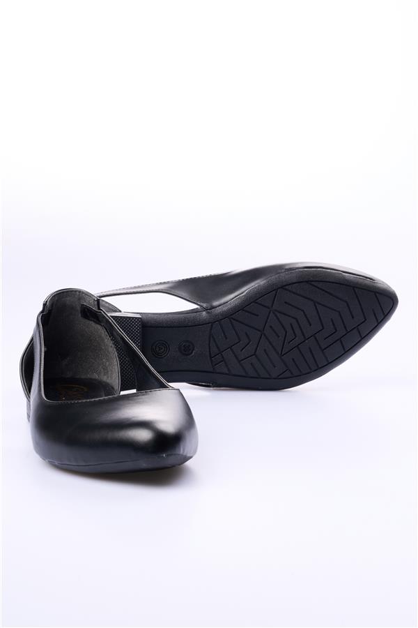 Swell Soft 01-201 Siyah Kadın Babet Ayakkabı