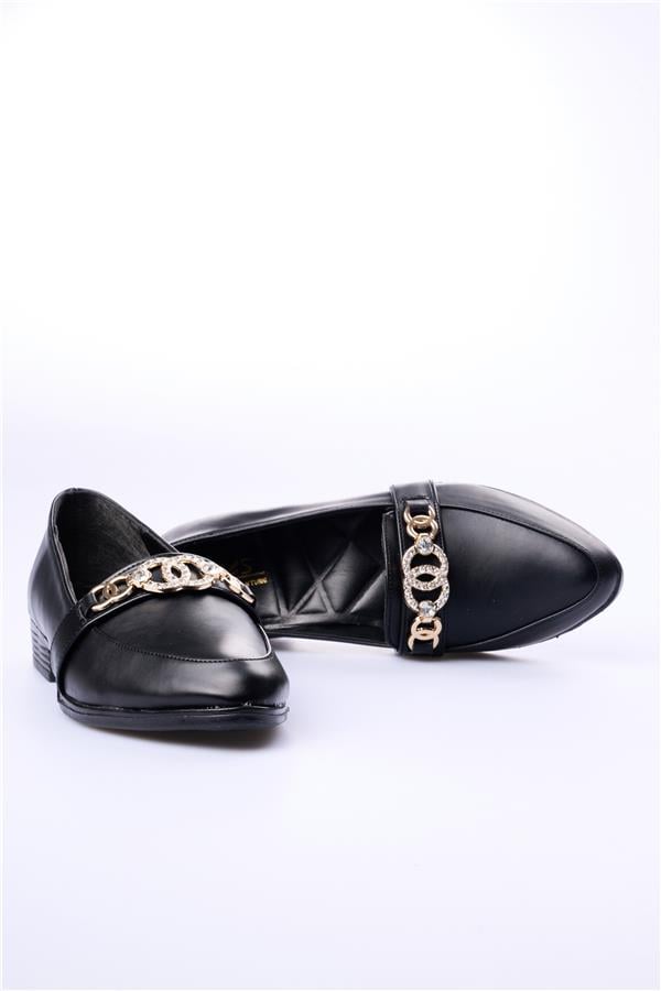 Swell Soft 06-1025 Siyah Kadın Loafer Ayakkabı