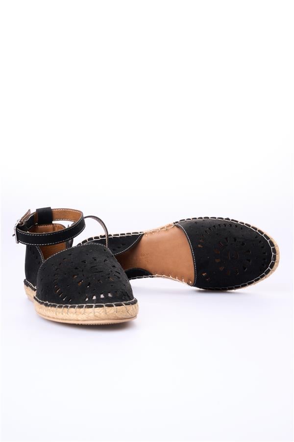 Swell Soft 1604 Siyah Nubuk Kadın Sandalet