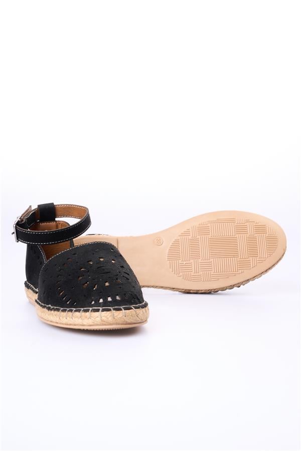 Swell Soft 1604 Siyah Nubuk Kadın Sandalet
