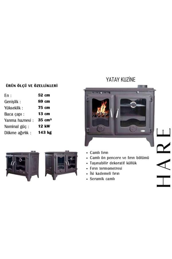 TDS Hare Yatay Döküm Kuzine Soba