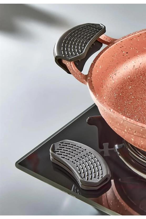 2 Adet Silikon Tencere Tava Tutacağı Yanmaz Yapışmaz Tutamaç Set