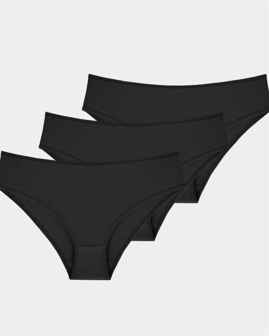 206 - Pamuklu Basic Slip Külot 3lü Paket Beyaz XL