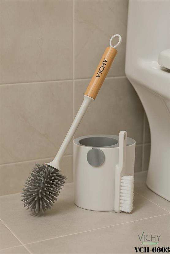 2li Tuvalet Fırçası - Wc Klozet Fırçası ve Çok Amaçlı Banyo Temizlik Fırçası VCH-6603