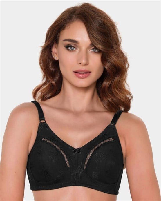 350 - Cherry Toparlayıcı Sütyen Telsiz Süngersiz Minimizer Siyah 95 B