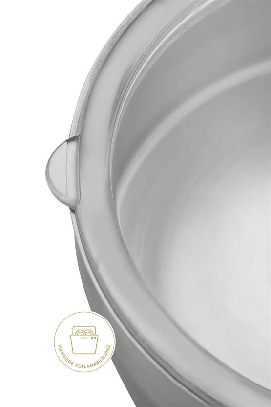 Brillant 6 Parça Aldip Çelik Saklama Kabı Seti 3lü (16-18-20 cm) - Şeffaf Kapaklı Metal Saklama Kabı