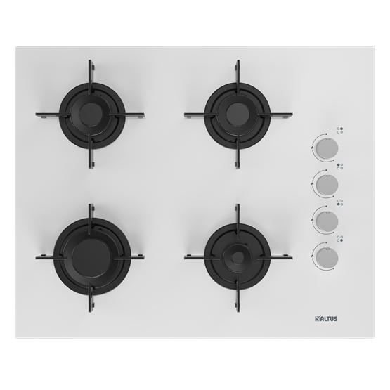 ALTUS ALA 159 DW (Ankastre Gazlı Ocak / 65 cm / 4 gözü gazlı / Doğalgazlı / Beyaz cam)
