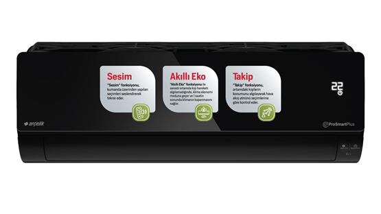 Arçelik 12570 HP Prosmart Plus Black Inverter Klima 12.000 Btu/h Split Klima