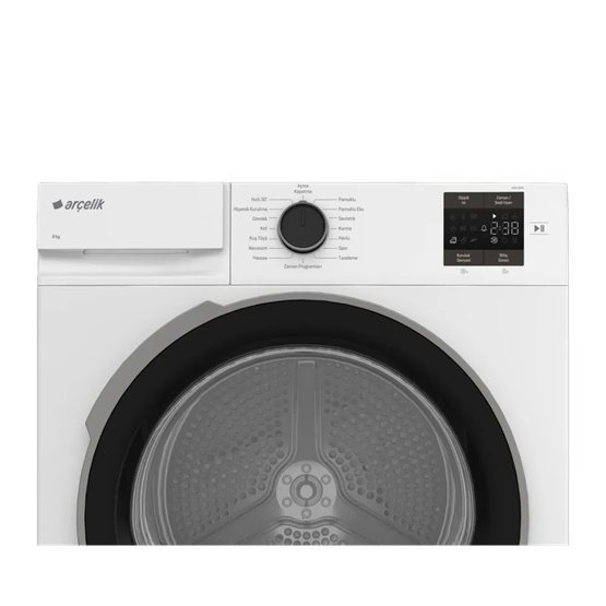 Arçelik 802 KMX 8 Kg Kurutma Makinesi