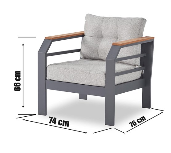 Erinöz Assento Bahçe Balkon Tekli Koltuk