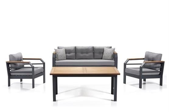 Erinöz Assento Bahçe Oturma Grubu 3+1+1+Yüksek Sehpa