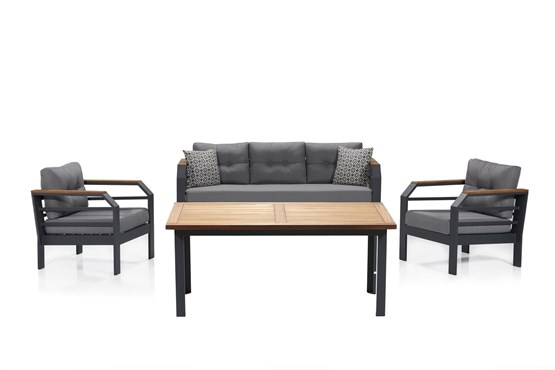 Erinöz Assento Bahçe Oturma Grubu 3+1+1+Yüksek Sehpa