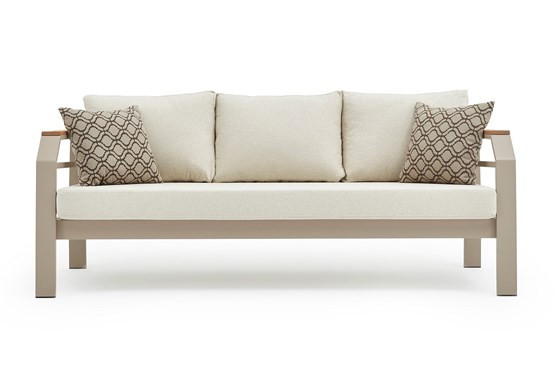 Erinöz Assento Bahçe Oturma Grubu 3+1+1+Yüksek Sehpa - Kum Rengi