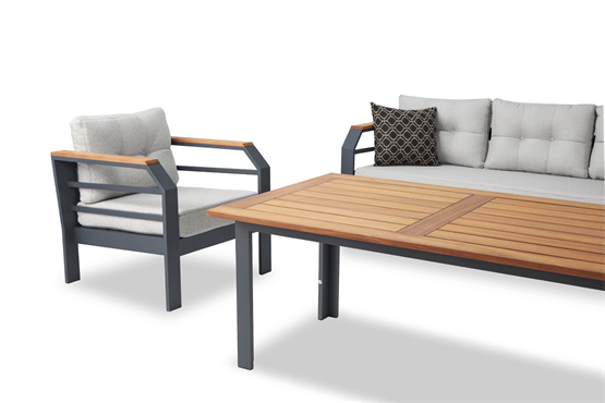 Erinöz Assento Bahçe Oturma Grubu 3+1+1+Yüksek Sehpa