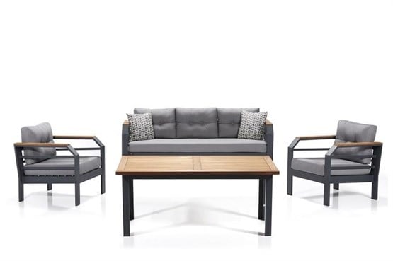 Erinöz Assento Bahçe Oturma Grubu 3+1+1+Yüksek Sehpa