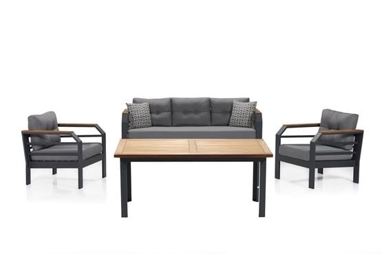 Erinöz Assento Bahçe Oturma Grubu 3+1+1+Yüksek Sehpa