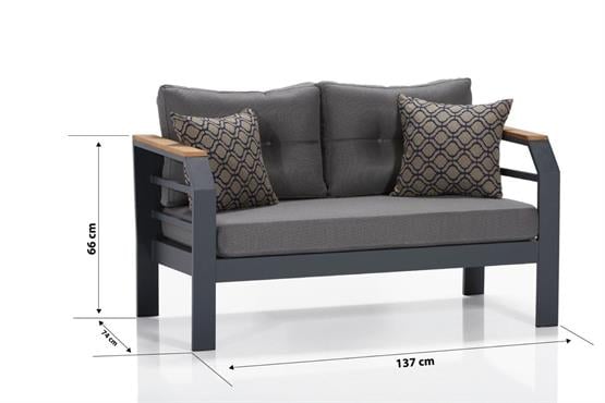 Erinöz Assento İkili Koltuk - Antrasit