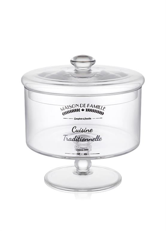 The Mia Ayaklı Cam Saklama Kabı 20 Cm