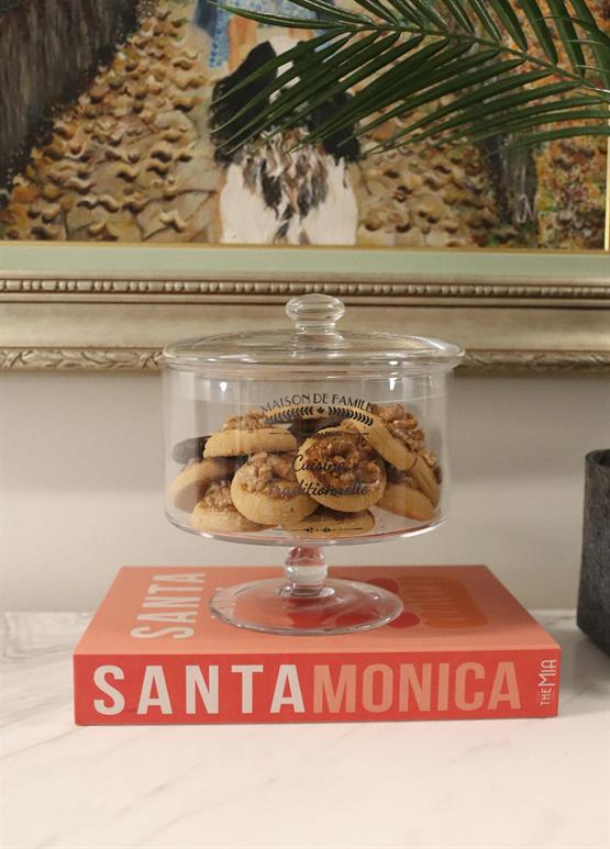 The Mia Ayaklı Cam Saklama Kabı 20 Cm