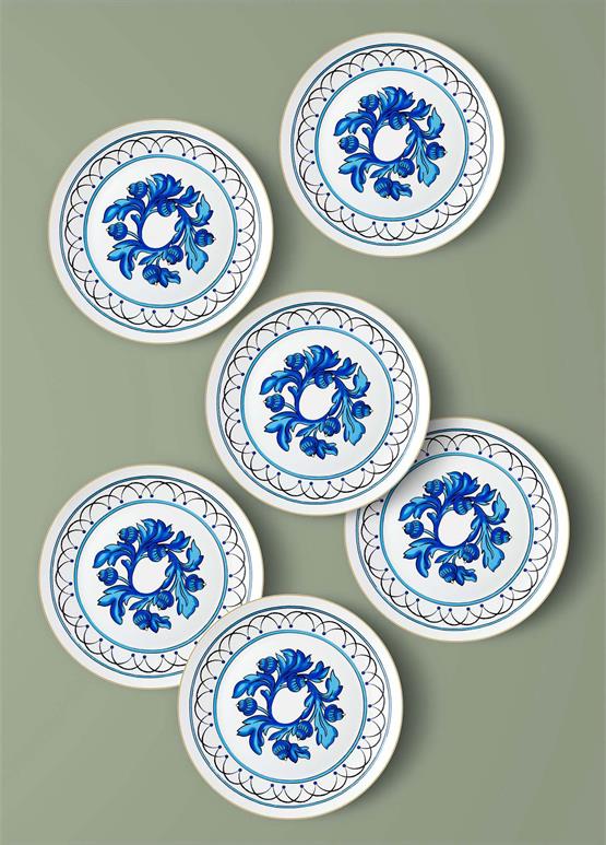 The Mia Azul Servis Tabağı 6 Kişilik