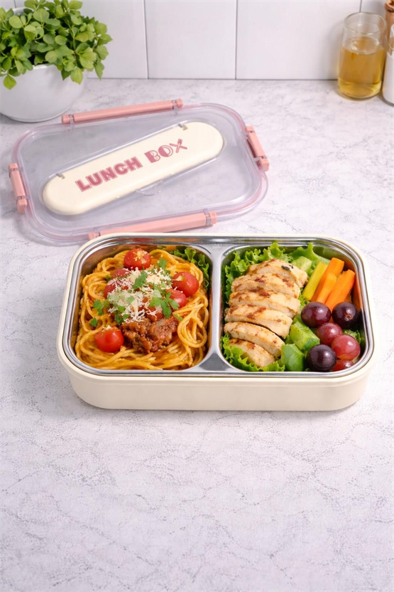 BRİLLANT 2 Bölmeli Paslanmaz Çelik Lunch Box BR-6669 23X16x8cm