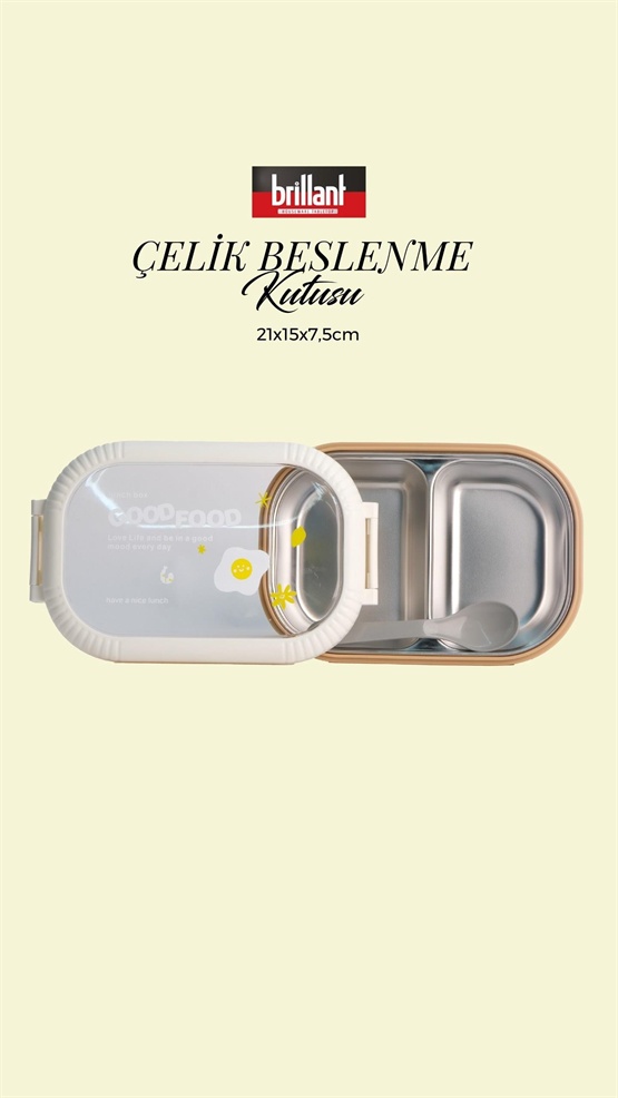 BRİLLANT Goodfood 2  Bölmeli Lunch Boxbr-6670 21X15x7,5Cm