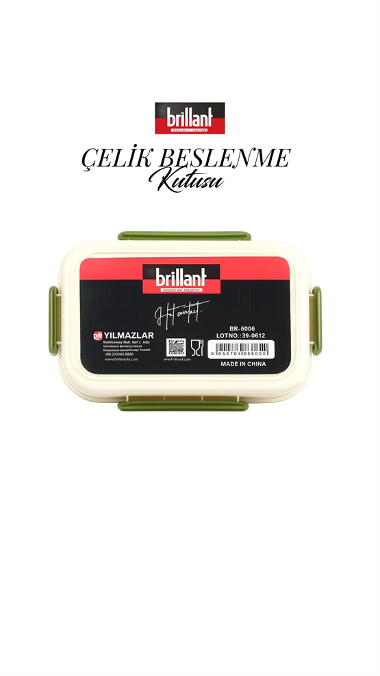 BRİLLANT Lunch Time 4 Bölmeli Lunch Box BR-6666 24X17x7,5Cm