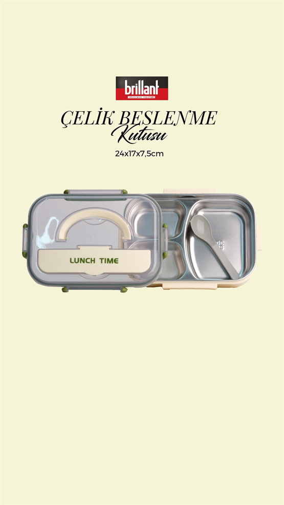 BRİLLANT Lunch Time 4 Bölmeli Lunch Box BR-6666 24X17x7,5Cm