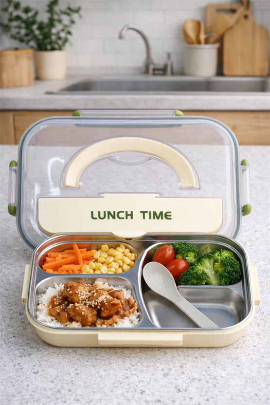 BRİLLANT Lunch Time 4 Bölmeli Lunch Box BR-6666 24X17x7,5Cm