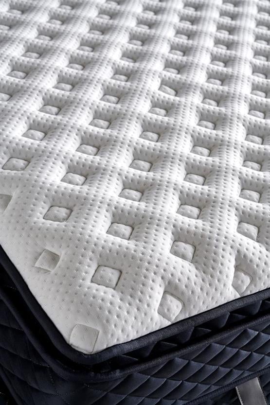 Baklava Yatak 120x200 cm Tek Kişilik Ultra Ortopedik Çok Sert Pedli Lüks Yatak 30 cm Antrasit Kumaş