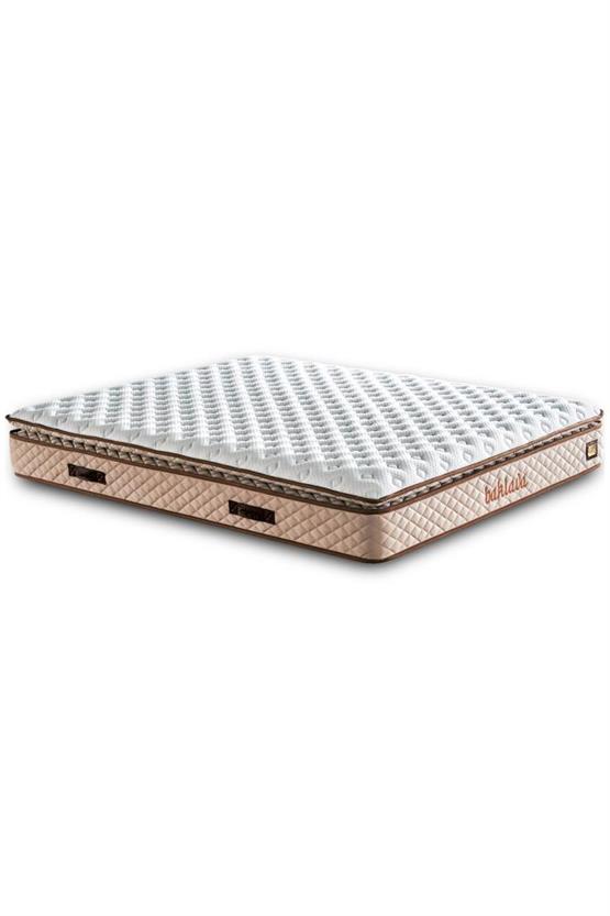 Baklava Yatak 140x190 cm Çift Kişilik Ultra Ortopedik Çok Sert Pedli Lüks Yatak 30 cm Krem Kumaş