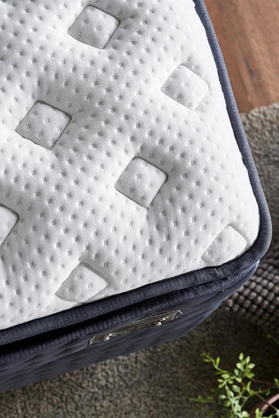 Baklava Yatak 140x190 cm Çift Kişilik Ultra Ortopedik Çok Sert Pedli Lüks Yatak 30 cm Antrasit Kumaş