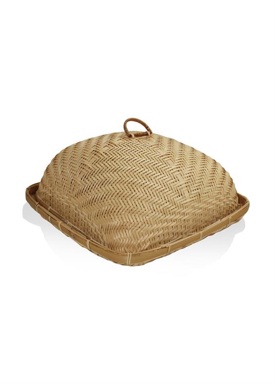 The Mia Bambu Dikdörtgen Tepsi 40x40x21 cm