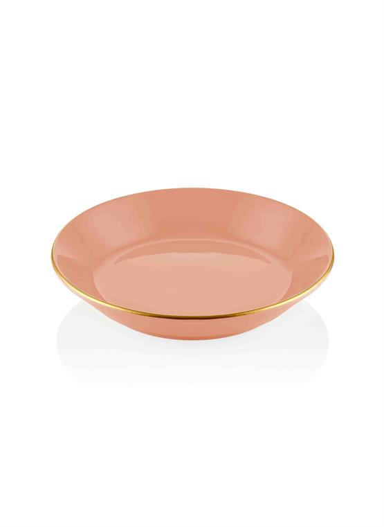 The Mia Basic Yemek Tabağı 6 Lı Set Somon Pembe - 20cm