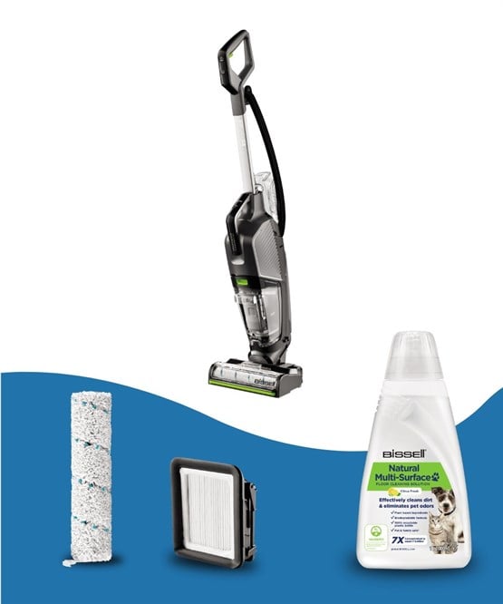 Bissell Crosswave Hydrosteam Pet Select Buharlı Dikey Süpürme ve Silme Makinesi