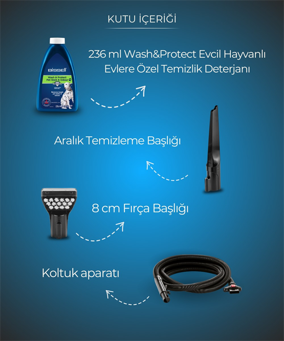 Bissell PowerWash Pet Evcil Hayvanlı Evlere Özel Halı – Koltuk Yıkama Makinesi